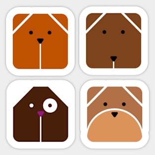 Squared dogs Sticker